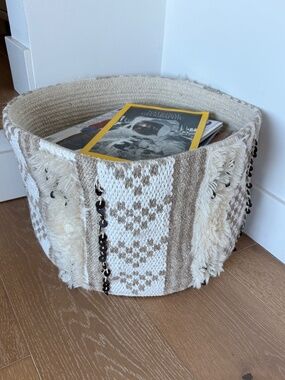 RH Teen MOROCCAN EMBELLISHED STORAGE MEDIUM BASKET